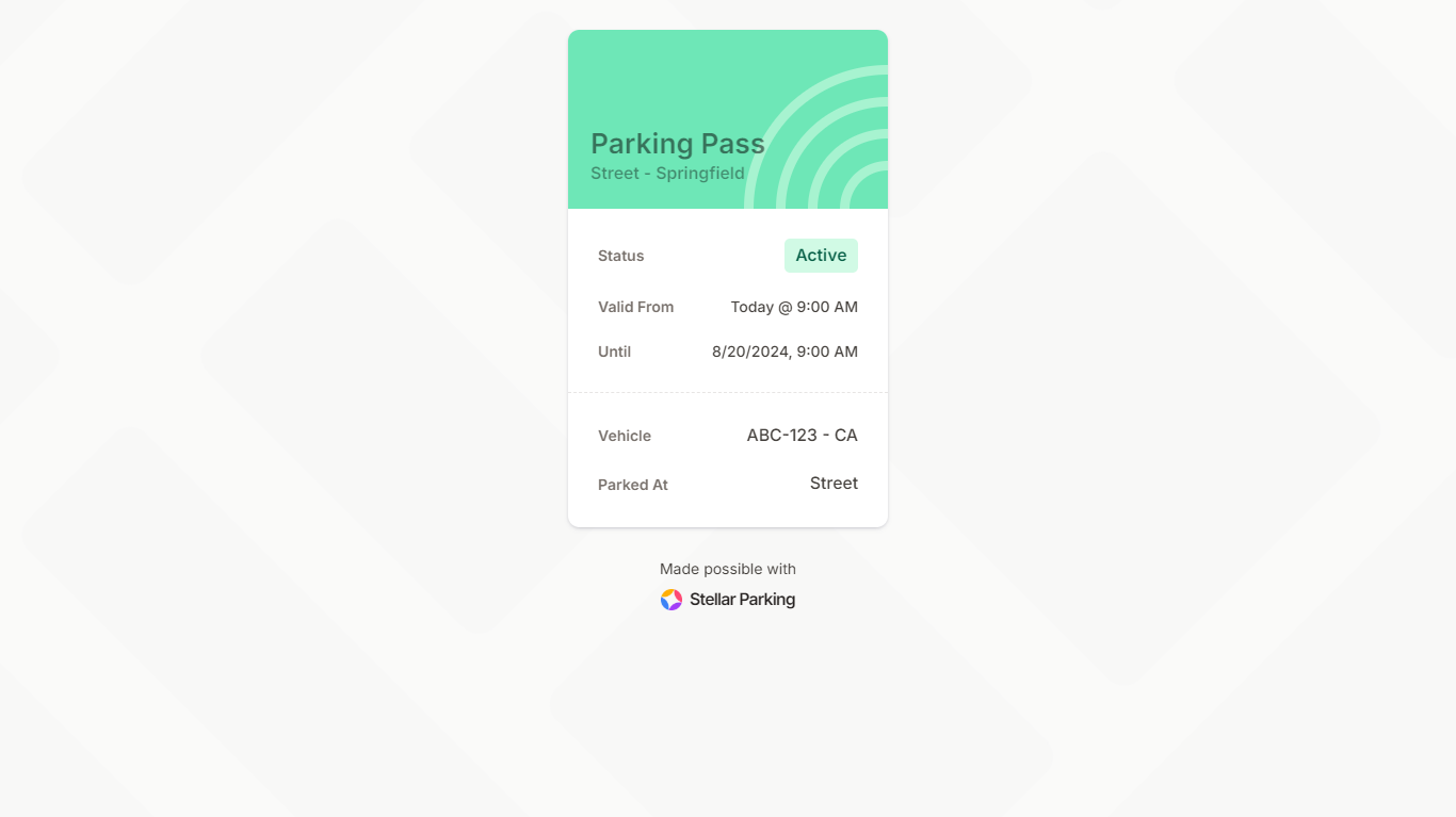 Parking Pass